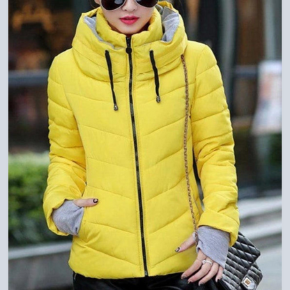 Eveloria Damen Steppjacke Daunenfüllung Kapuze