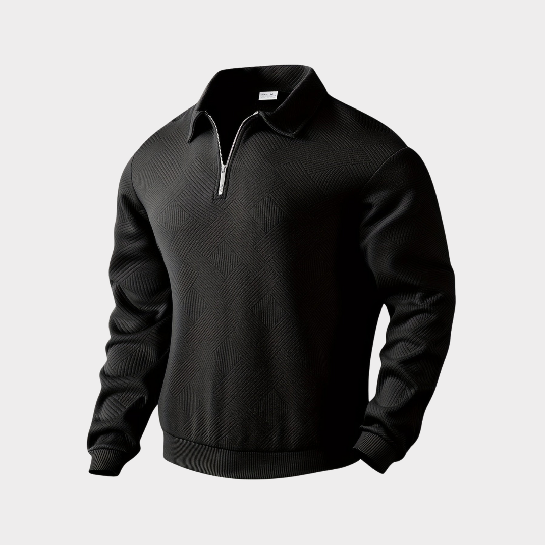 Herren Pullover Halb-Reißverschluss Freizeitshirt - Eveloria