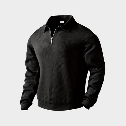 Herren Pullover Halb-Reißverschluss Freizeitshirt - Eveloria