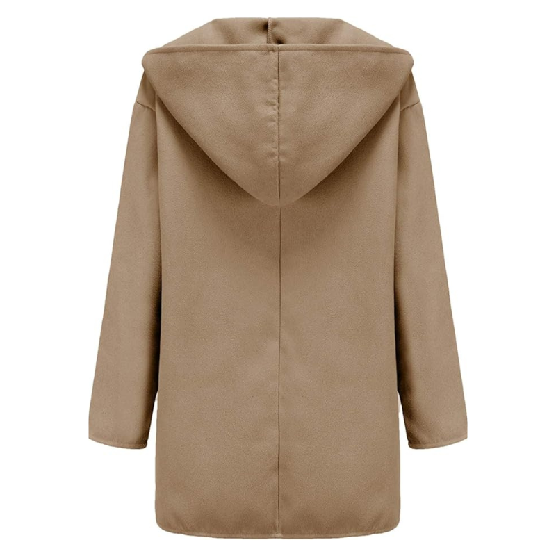 Eveloria Damen Trenchcoat Klassisch Wollstoff Beige