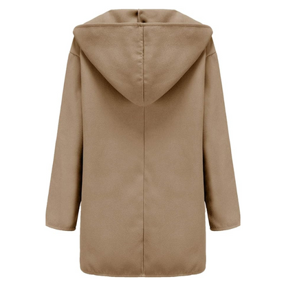 Eveloria Damen Trenchcoat Klassisch Wollstoff Beige