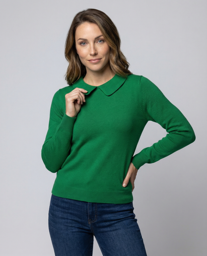 Damen Kragenstrick Pullover - Eveloria