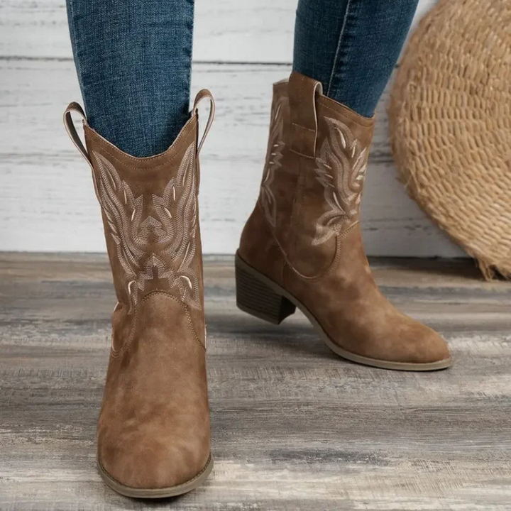Eveloria Damen Western Cowboystiefel mit Absatz - Eveloria