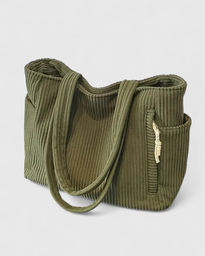 Damen Handtasche Rippstil Leder