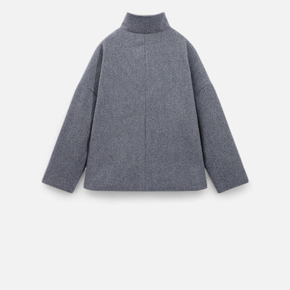 Damen Kurzjacke Moderner Stehkragen Zeitlos