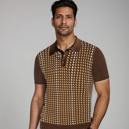 Herren Klassisches Polo-Shirt Baumwolle Weiß