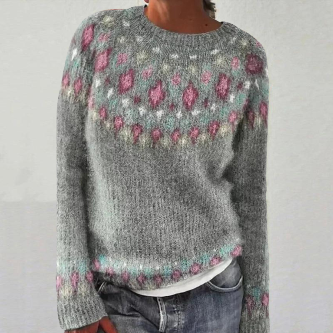 Damen Grobstrick Pullover Kurz