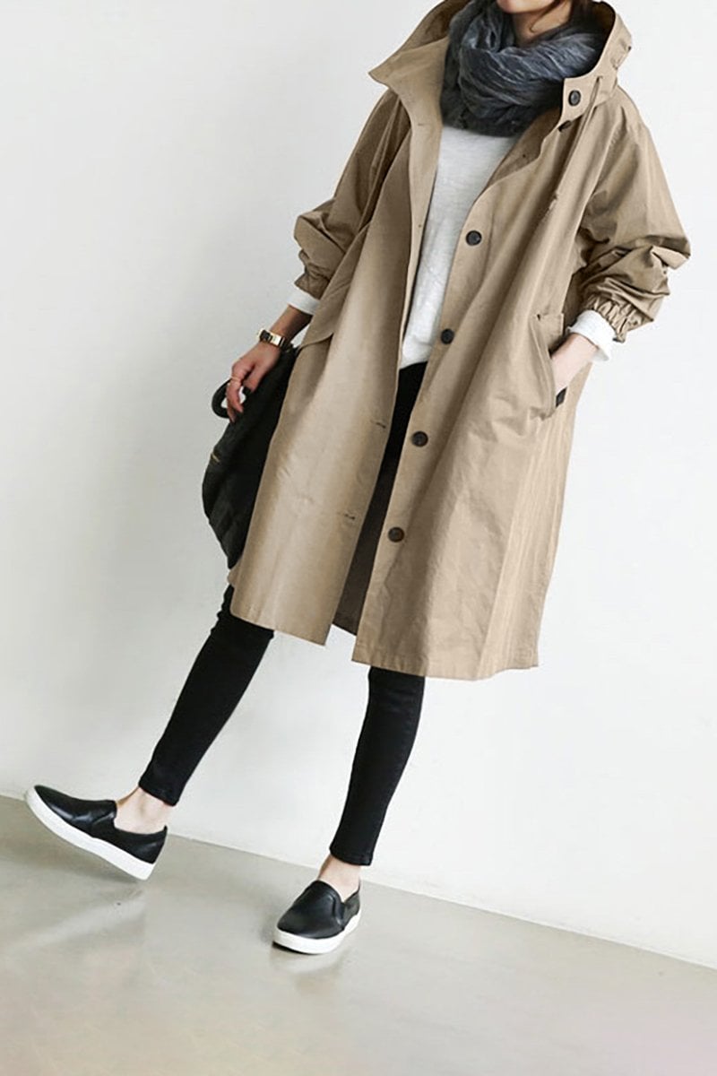 Damen Langjacke mit Kapuze