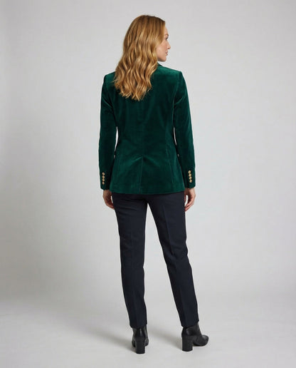 Damen Samt Blazer Elegantes Design