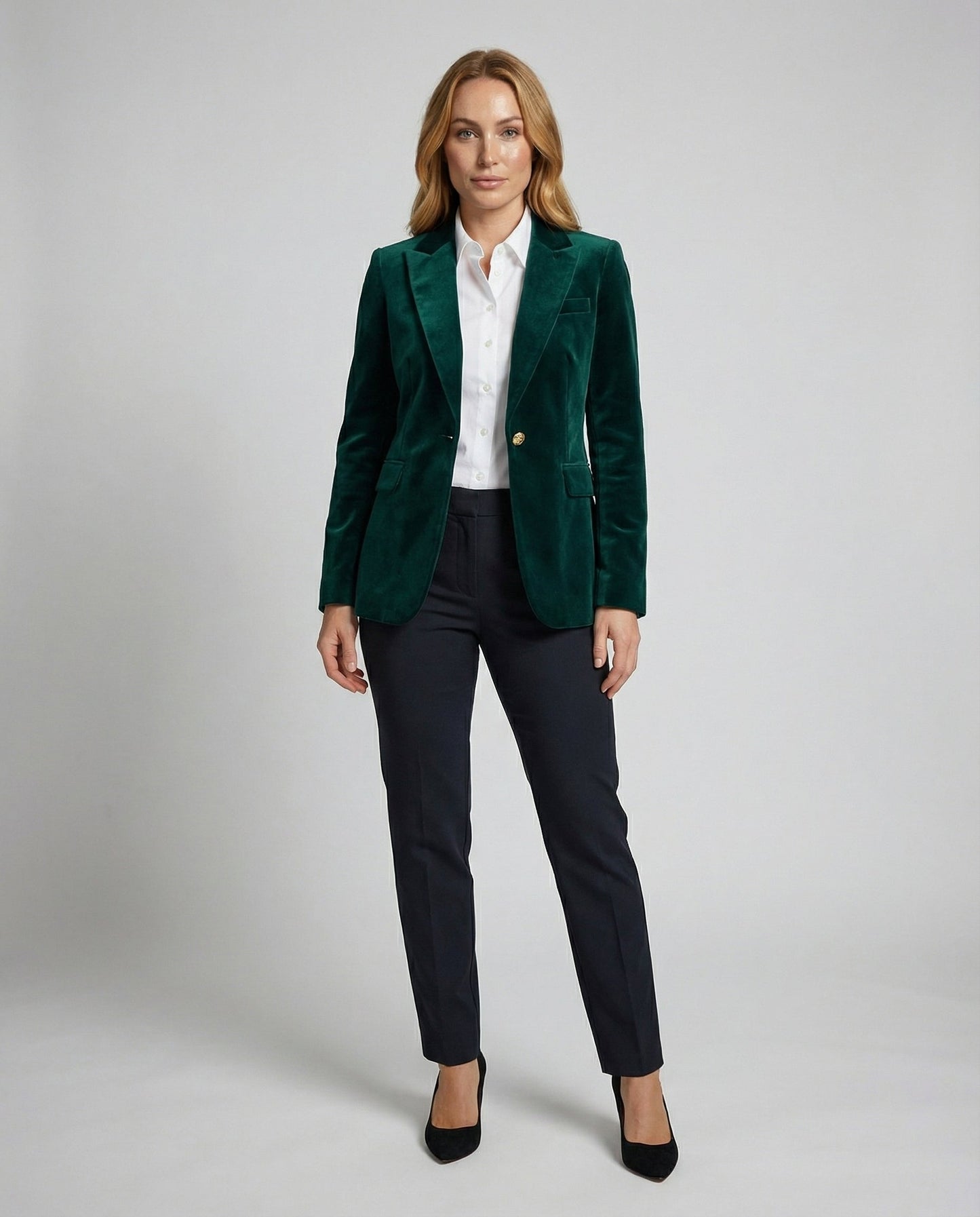 Damen Samt Blazer Elegantes Design