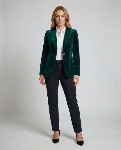 Damen Samt Blazer Elegantes Design