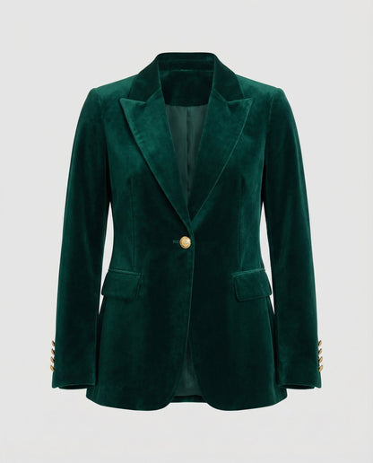 Damen Samt Blazer Elegantes Design