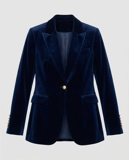 Damen Samt Blazer Elegantes Design