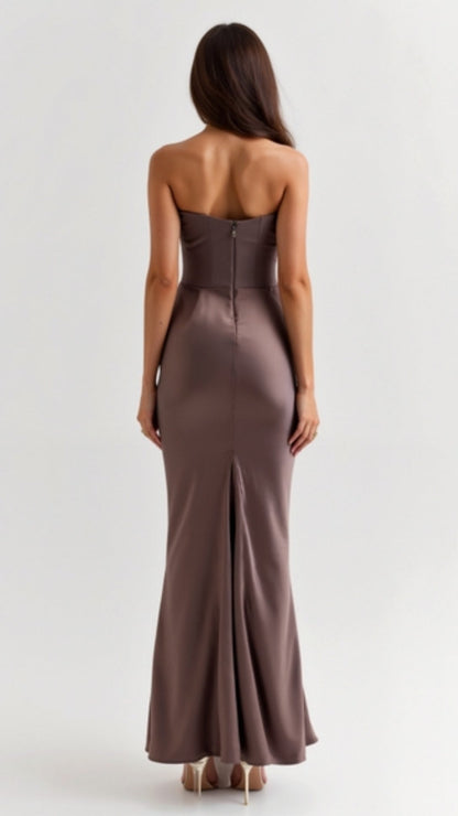 Damen Säulen Maxi Kleid Hochzeitsgäste