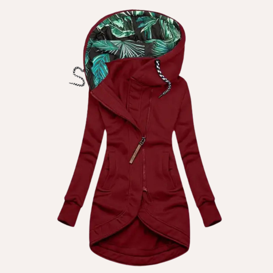Damen Hoodie Lässig Gemusterter Kapuzenpullover