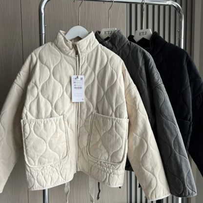 Damen Steppjacke Gefüttert Warm Figurbetont