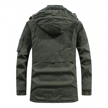 Herren Winterjacke Fleecegefüttert Lang