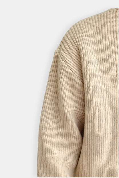 Klassischer Strickpullover Reißverschluss Zeitlos Komfortabel