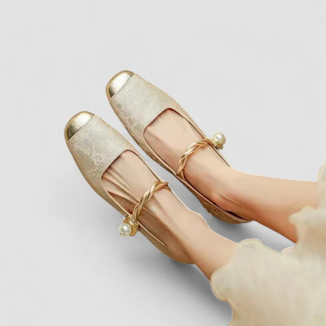 Damen Riemen Schuhe Niedriger Absatz Leder