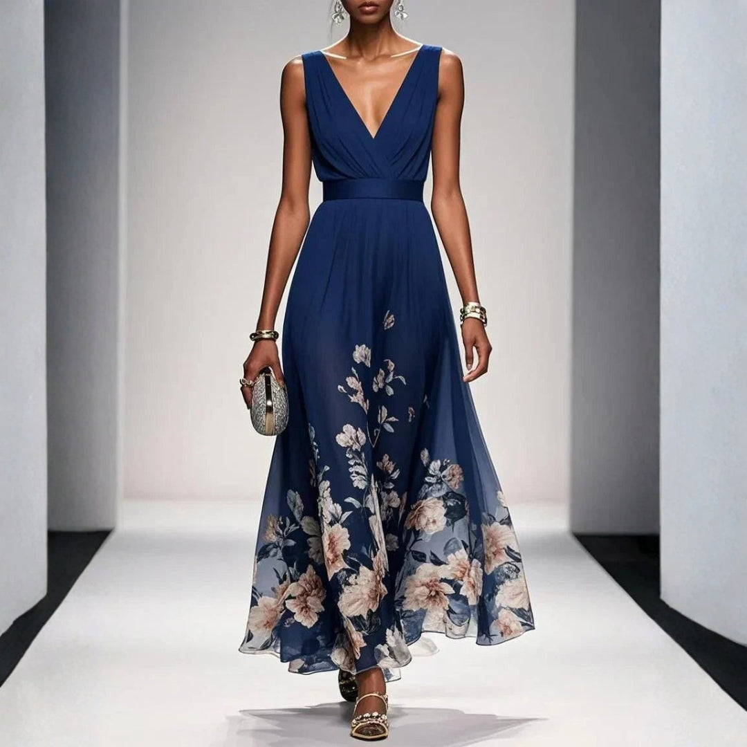 Damen Blumenmuster Kleid Hochzeitsgäste