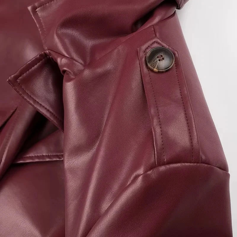 Eveloria Damen Retro-Mantel Längschnitt Gürtel