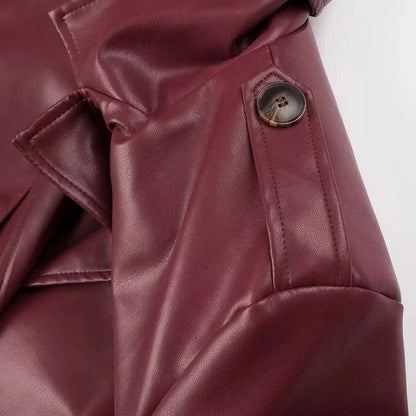 Eveloria Damen Retro-Mantel Längschnitt Gürtel