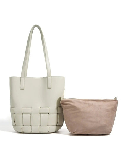 Geflochtene Damen Ledertasche