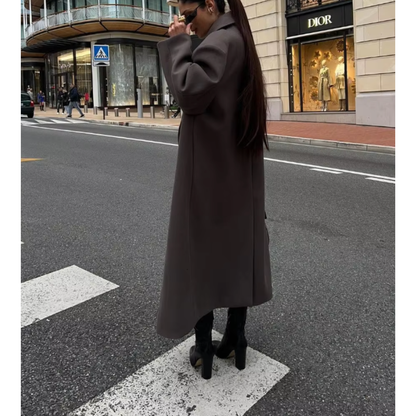 Damen Wollmantel Oversize Winter