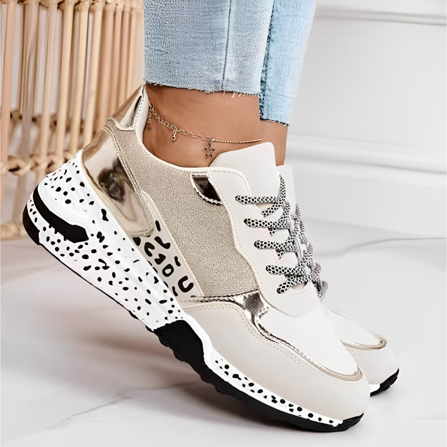 Eveloria Damen Orthopädische Sneaker Ergonomisch - Eveloria