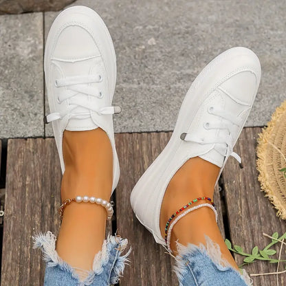 Eveloria Damen Flache Schuhe Rutschfeste Sohle Runde Spitze