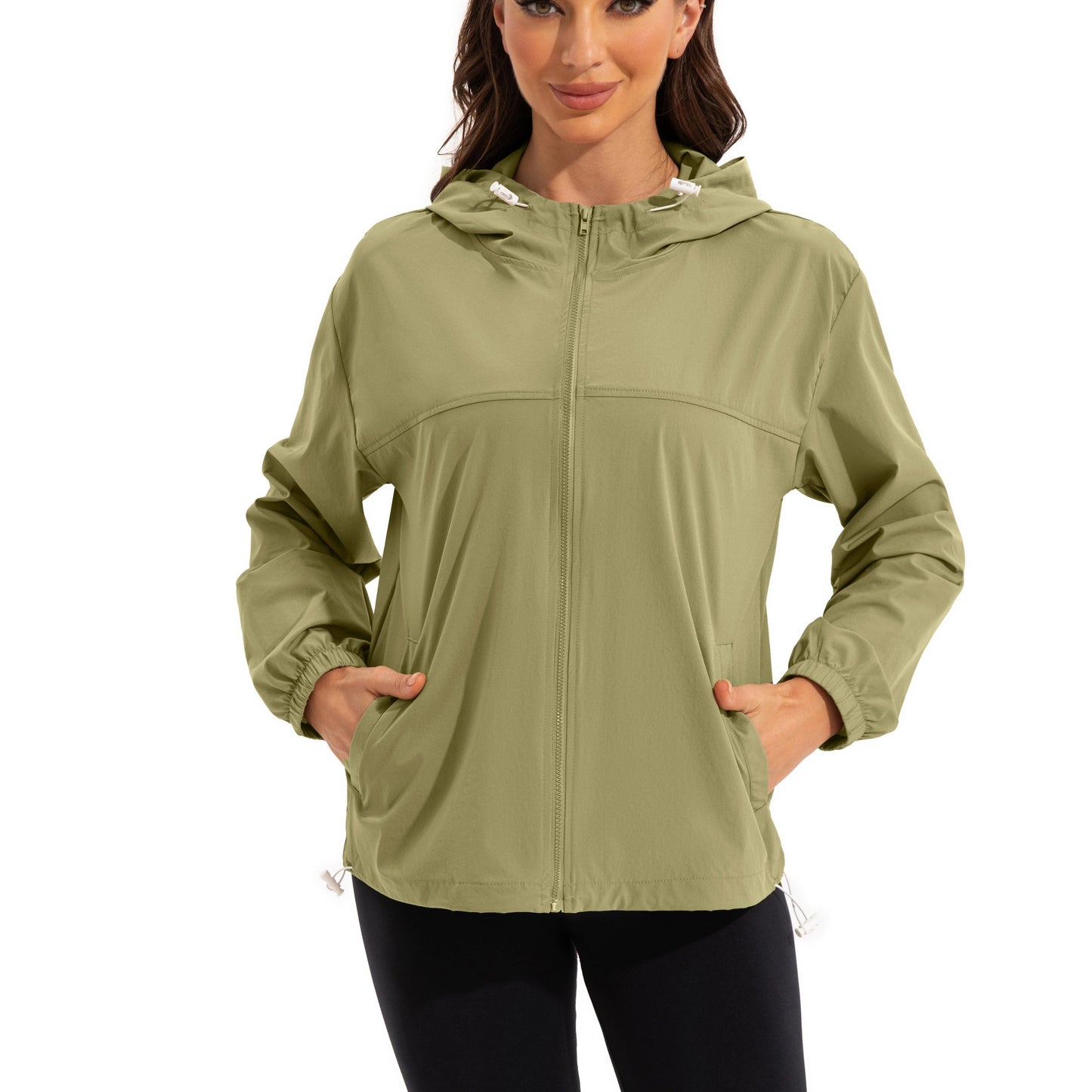 Damen Sportjacke Wasserdicht Kapuze