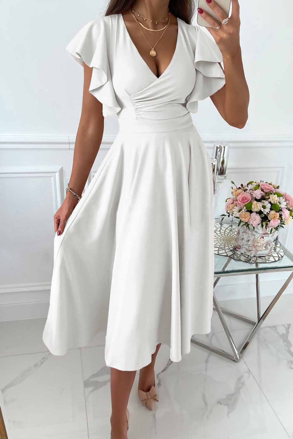 Eveloria Damen Freizeitkleid Elegant