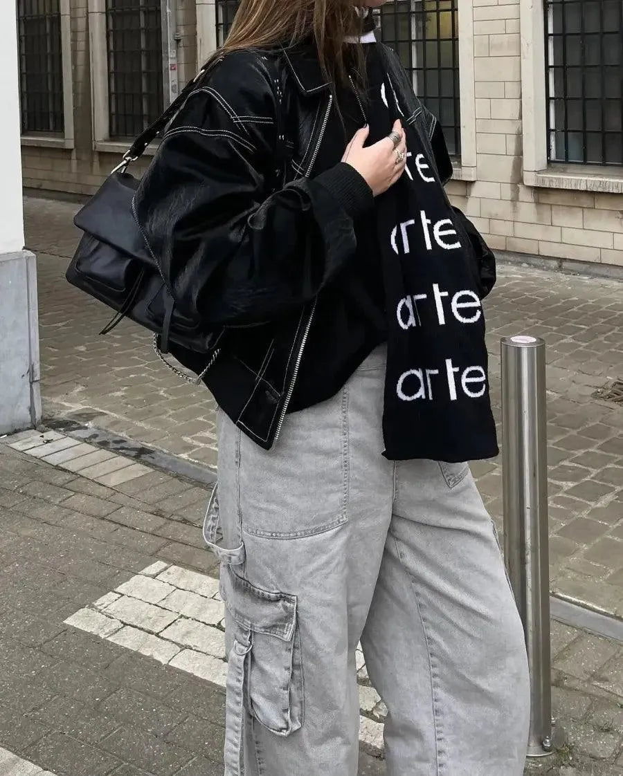 Damen Oversize Jacke Lässiger Stil