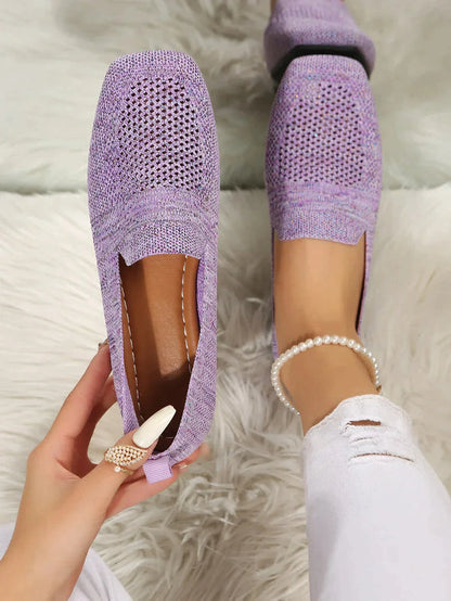 Damen Flachschuhe Runde Zehenpartie Sommer