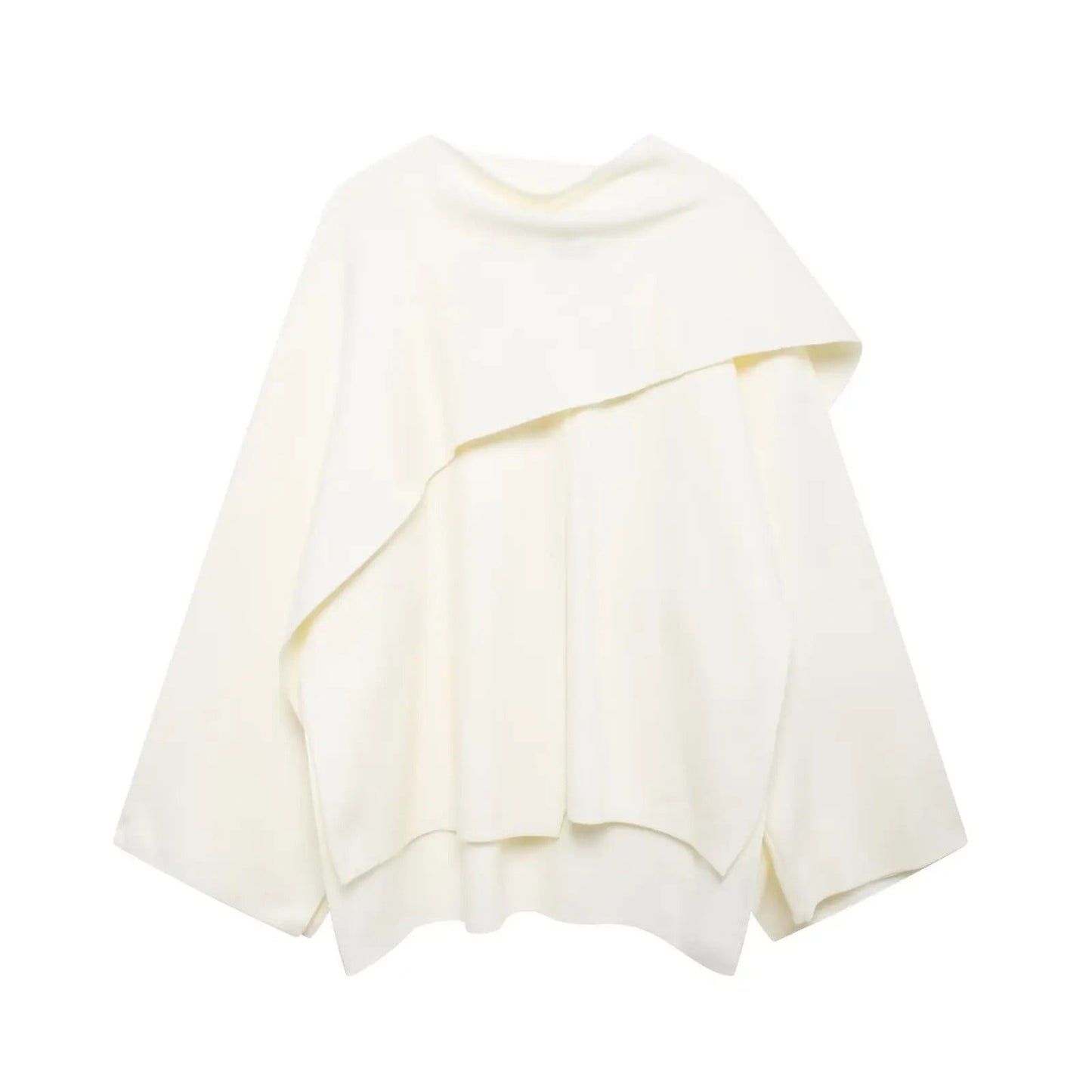 Damen Cape-Mantel Elegantes Drapieren