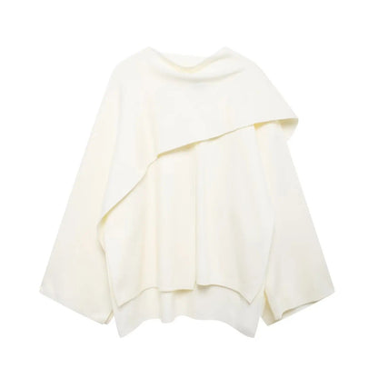 Damen Cape-Mantel Elegantes Drapieren