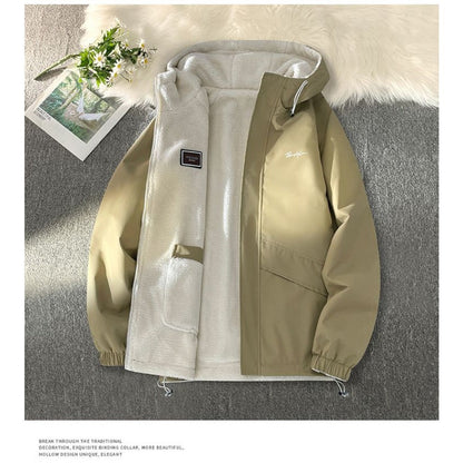 Herren Wendekapuzenjacke Fleece