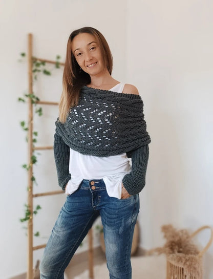 Eveloria Damen Strickschal Bequem