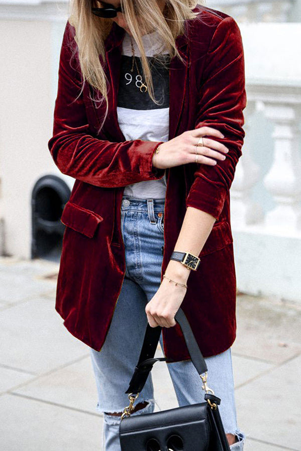 Damen Business Blazer Langärmlig