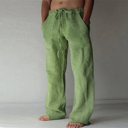 Herren Leinenhose Atmungsaktiv Beige