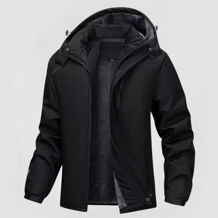Herren Winterjacke mit Kapuze Reißverschluss - Eveloria