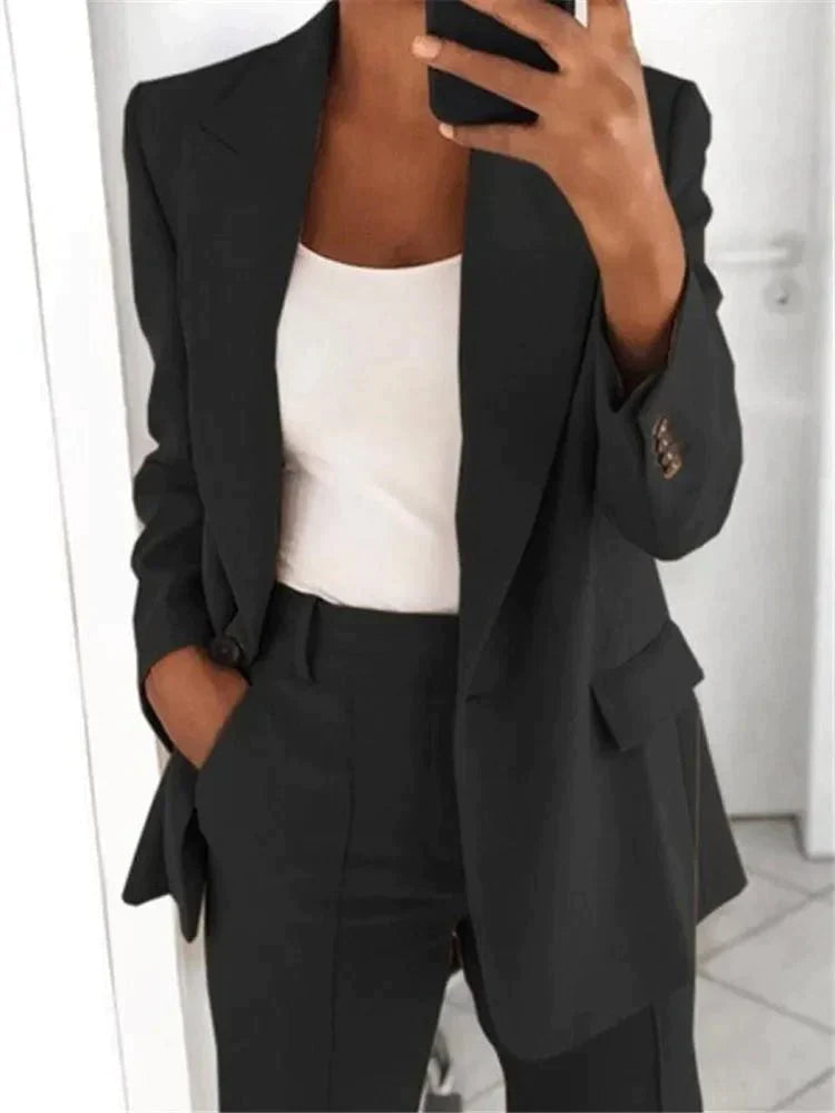 Damen Blazer-Anzug Elegant Schmeichelnde Passform