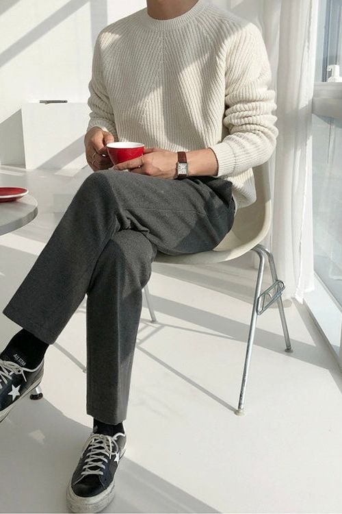 Eveloria Herren Pullover Gerippt Elegantes Design