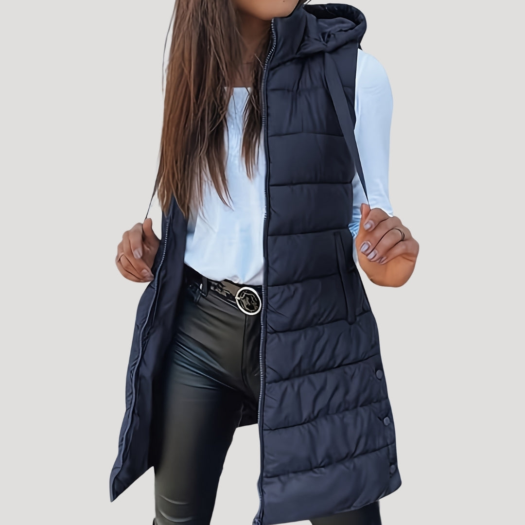 Damen Wintersteppweste mit Kapuze