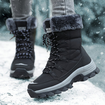 Damen Winterstiefel Braun Wasserfest Rutschfest