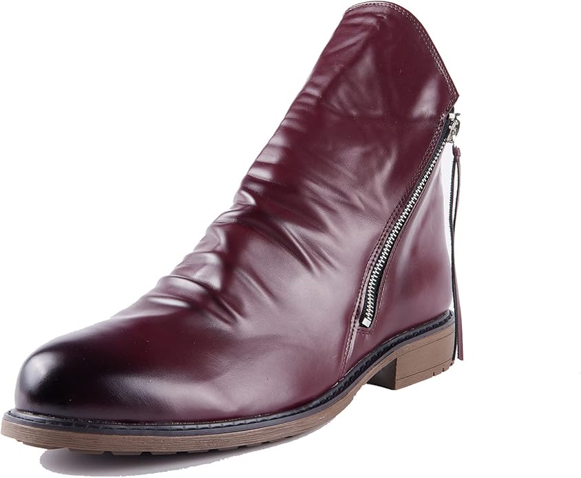 Herren Lederstiefeletten Reißverschluss