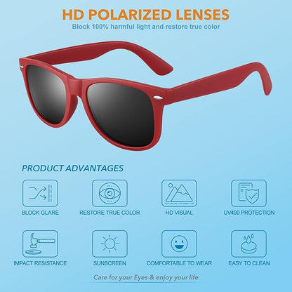 Eveloria Damen Retro Sonnenbrille Polarisiert 80er Style