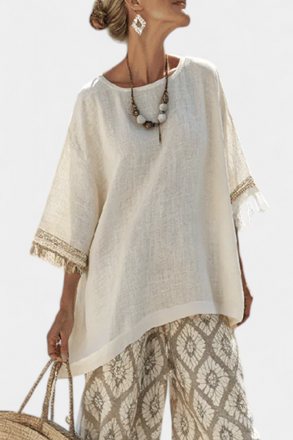 Damen Boho Zweiteiler Weite Hosenbeine