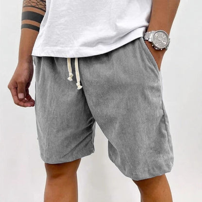Eveloria Herren Cord Shorts Kordelzug Beige - Eveloria