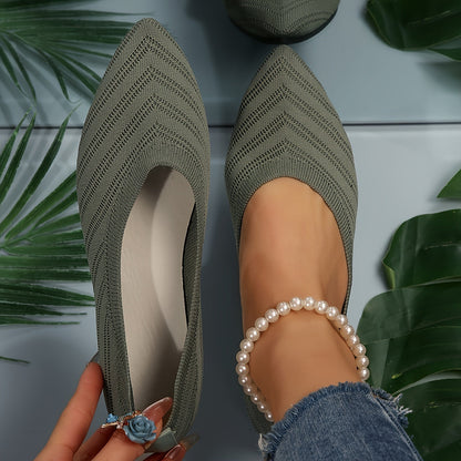 Damen Flache Schuhe Bequem Leder